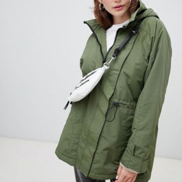 ASOS Jackets \u0026 Coats | ASOS Design Fleece Lined Anorak Jacket Khaki Green | Color: Green | Size: S | Ivydear's Closet